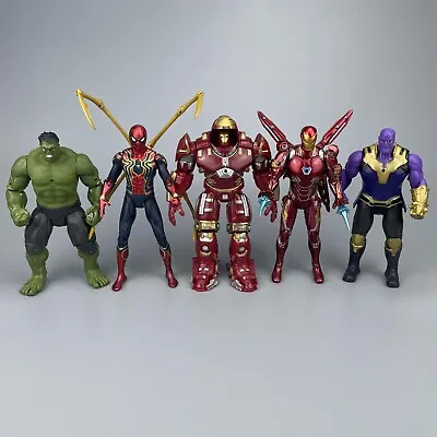 Buy 7  Marvel Avengers Iron-man Spiderman Action Figures Super Hero Toys Kids Gifts • 7.89£