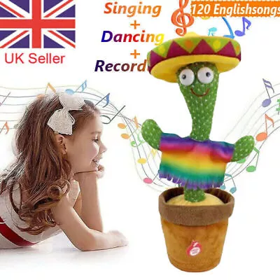 Buy 120 Songs Talking Cactus Doll Repeat Dancing Kawaii Talk Toy Speak Sound Record • 8.59£