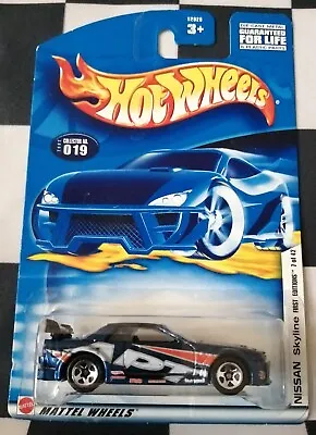 Buy 2002 Hot Wheels First Editions Nissan Skyline GT-R R32 Long Card Coll No 019 • 24.99£