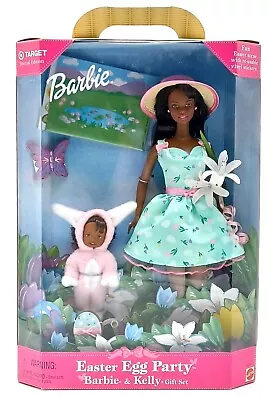 Buy 1999 Barbie & Kelly Easter Egg Party Set / African American / Mattel 25791, NrfB • 87.03£