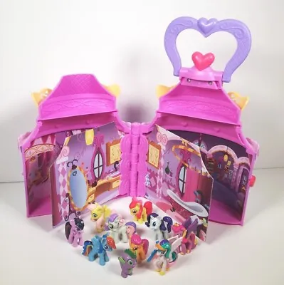 Buy My Little Pony Portable Castle Playset & 10 Ponies Hasbro House Boutique 2014  • 19.99£