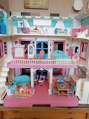 Buy Vintage 1993 Fisher Price Loving Family Dollhouse With Furniture And Stable • 100£