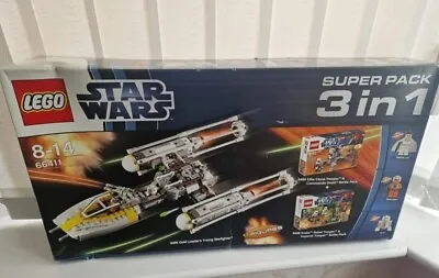 Buy Rare Lego 66411 Star Wars 3 In 1 Super Pack Incl Y-Wing 9495, 9489, 9488 • 320£