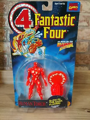 Buy Human Torch Fantastic Four Toybiz Vintage Action Figure Glow In The Dark • 19.99£