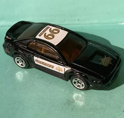 Buy Hot Wheels Ford Mustang Sheriff #6 Black White 2018 Target Throwback Decades Car • 4.80£