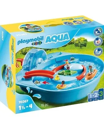 Buy PLAYMOBIL 70267 1.2.3 AQUA Splish Splash Water Park- New Sealed- 18m+ • 32.99£