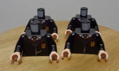 Buy LEGO Parts Minifigure Printed Torso's Shirt Tie Black X4 • 5.22£