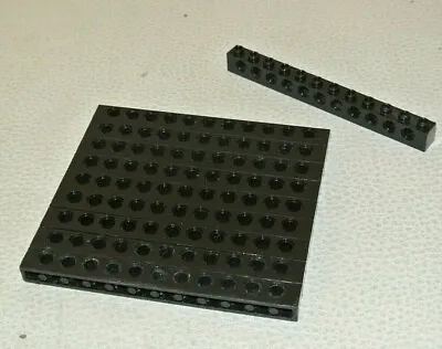 Buy LEGO Technic: Lot 10x Bricks 1 X 12 Hole - Ref 3895 Black - Set 8485 8880 8868 • 5.16£