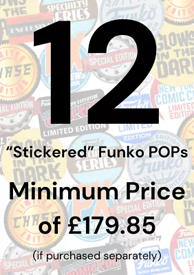 Buy Funko POP Mystery Box - Random 12 Genuine Stickered Funko POP With Protectors • 99.99£