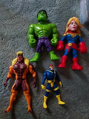 Buy Playschool 10  Captain Marvel Hulk Figure Marvel Toybiz Sabretooth Cyclops X-men • 14.99£