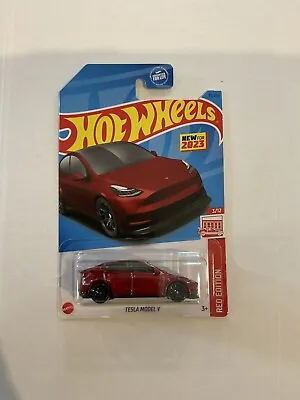 Buy Tesla Model Y Red Edition Long Card Hot Wheels • 10.99£