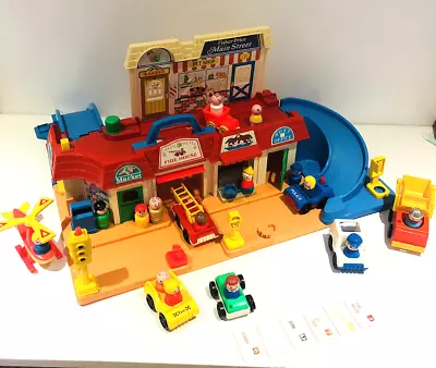 Buy Complete Vintage Fisher Price Little People Main Street Toy & Loads Extras AQ12 • 99.99£
