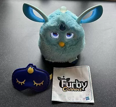Buy Hasbro Turquoise Blue FURBY Connect  & Sleep Mask Electronic Pet Toy Working • 24£
