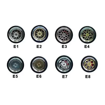 Buy 1:64 On-Road Model Car Alloy Rubber Wheel & Tires Accessories For Hot Wheel • 12.25£