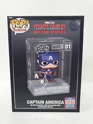 Buy Funko POP! Marvel Die-Cast Captain America 2021 Summer Convention LE • 69.99£