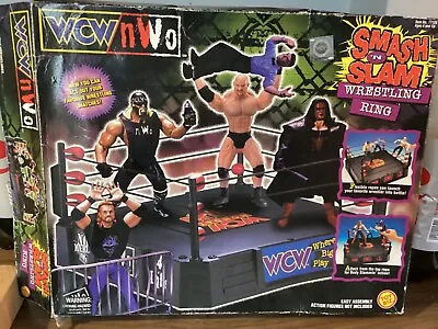 Buy WCW/nWo - Smash 'N Slam Wrestling Ring Toybiz 1998 • 50£