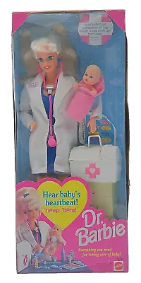 Buy 1993 Dr. Barbie Doll With Baby - Hear Baby's Heartbeat / Mattel 11160, NrfB • 61.65£