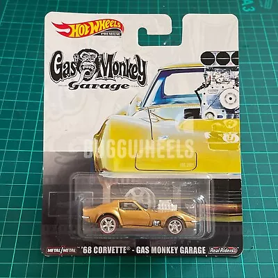 Buy Hot Wheels Premium 2020｜Gas Monkey Garage '68 Corvette Gold • 14.99£