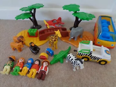 Buy Playmobil 123 Safari Animals Jeep Bus Aeroplane People Figures • 22.50£