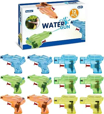 Buy 12 Packs Water Gun Pistol For Kids Squirt Toys Party Bag Filler Party Favours • 12.02£