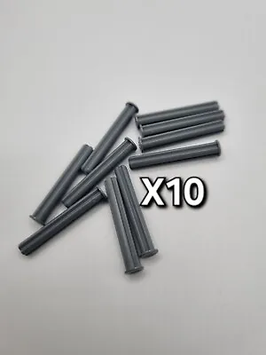Buy Lego Technic X10 Cross Axle 4m With End Stop Dark Stone Grey  87083 6083620 New • 3.65£