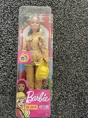 Buy Barbie You Can Be Anything Firefighter Doll 60th Anniversary 3+ New In Box • 13.95£