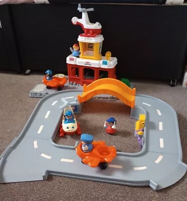 Buy Fisher Price Little People Airport Set Aeroplane Helicopter And People  • 9.99£