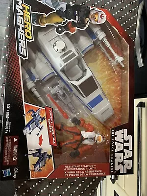Buy Star Wars The Force Awakens Hero Mashers Toy Resistance X-Wing & Pilot NEW • 15£