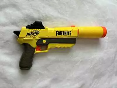 Buy Nerf Fortnite SP-L Dart Shhhh… Gun Blaster Elite Pistol With Silencer Yellow • 10£