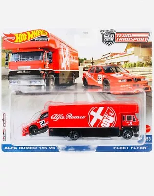 Buy Hot Wheels Team Transport Truck - Alfa Romeo 155 V6 - Fleet Flyer • 24.99£