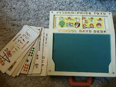Buy Vintage 1972 Fisher Price School Days Desk And  Cards - No Letters  • 9£