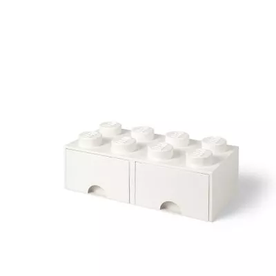Buy 04B1128M LEGO Brick Drawer, 8 Knobs, 2 Drawers, Stackable Storage Box, White • 50.94£