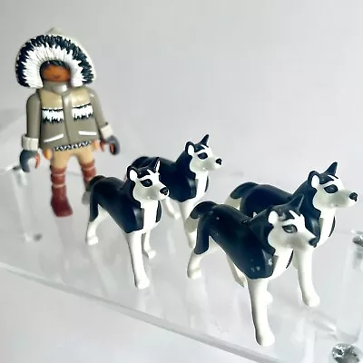 Buy Playmobil Inuit Eskimo Man With 4 X Husky Dogs. Playmobil Figures Animals • 6.50£