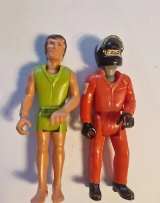 Buy 2 X Rare Vintage Fisher Price Toys Adventure People Figure 9cm Doll Swimmer + • 4.99£
