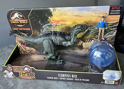 Buy Jurassic World - Scorpios Rex Danger Pack Inc. Gyrosphere & Kenji, New Toy, Rare • 48£