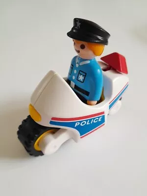 Buy Playmobil Vintage Police Policeman Figure 1990 & Motorbike 1993 • 3.99£