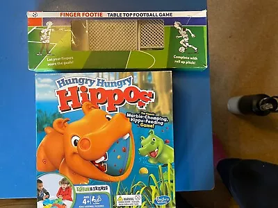 Buy Hasbro Games Hungry Hippos 2014 And Table Top Finger Football, VGC, Age 4+ • 10£