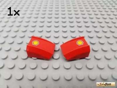 Buy LEGO® 1pcs Plate / Bonnet 2x2 L + R Red Glued 30602pb041 • 1.71£