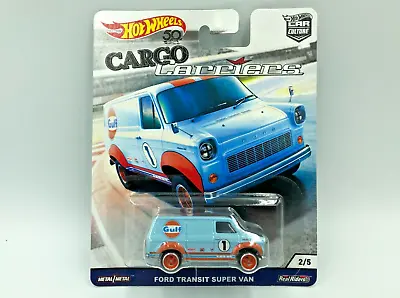 Buy Hot Wheels Cargo Carriers Gulf Ford Transit Super Van. Car Culture. Sealed 1:64 • 24.99£