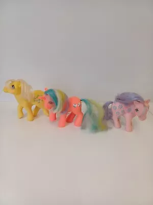 Buy My Little Pony G1 Hasbro Bundle 1983 -1985 Kiss Curl Speedy Mummy Bright Bouquet • 29.95£