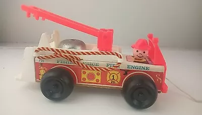Buy Vintage Fisher Price No 720 Pull Along Fire Engine 1968 • 5.99£