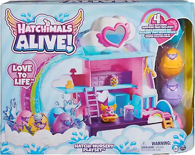 Buy HATCHIMALS Alive, Hatchi-Nursery Playset Toy With 4 Mini Figures In Self-Hatchin • 26.60£