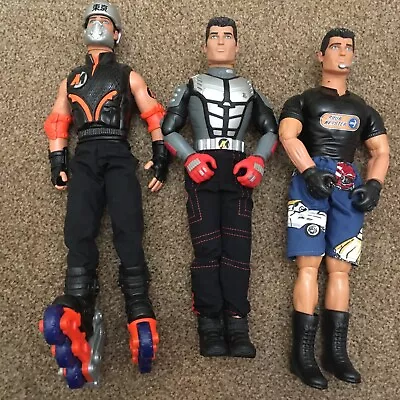 Buy 3 Assorted Action Man Dolls. Roller Boots Guy. With Shorts/trousers. Set B • 6.25£