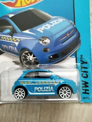 Buy Hot Wheels - Fiat 500 Police Car - Sealed  • 4.05£
