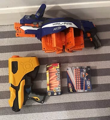 Buy Nerf Gun Bundle With Spare Bullets, Includes Nerf Hail-fire Elite • 5£