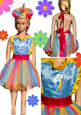 Buy Girls Kids Apron Dress Up Costume 2 Piece Set My Little Pony • 37.19£