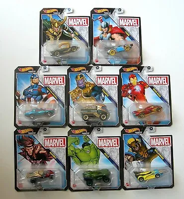 Buy Hot Wheels Marvel Character Car - Thor, Loki, Hulk, Wolverine Etc - Asst - NINMP • 10.99£