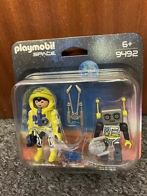Buy Playmobil Space 9492-Astronaut & Robot-BRAND NEW & SEALED-FREE DELIVERY • 8.99£