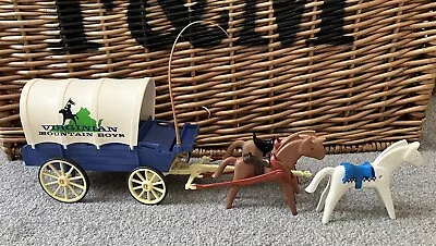 Buy Playmobil Western Civil War Cowboys - Carriage With Horses Vintage RARE • 20£