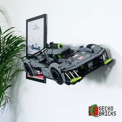 Buy Gecko Bricks Wall Mount For Lego Technic Peugeot 9X8 Le Mans HyperCar 42156 • 17£